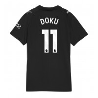 Camiseta Manchester City Jeremy Doku #11 Segunda Equipación Replica 2025-26 para mujer mangas cortas